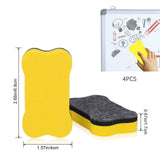 2 x Brand New Magnetic whiteboard eraser, 4 pieces whiteboard sponge magnetic, magnetic whiteboard cleaner eraser, dry cleaning whiteboard eraser for whiteboard, memo board, magnetic board - RRP €33.6