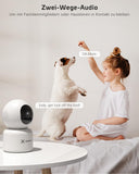 1 x RAW Customer Returns COCOCAM 5MP Indoor Security Camera, 2.4 5GHz WiFi Surveillance Camera for Baby Animal, 355 P 95 T, AI Motion Detection, Automatic Tracking, 2-Way Audio, Cloud TF, Compatible with Alexa - RRP €36.19