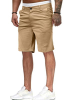 1 x RAW Customer Returns Uusollecy Shorts Men, Slim Fit Chino Shorts Men, Regular Fit Harlem Men s Shorts Summer with Pocket, Khaki M - RRP €33.26