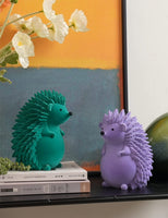 1 x Brand New NENBOLEC Modern Sculpture Arts Hedgehog Decor Figures Animal Statue Gift Living Room Art Polyresin Ornament Purple 16cm - RRP €49.99