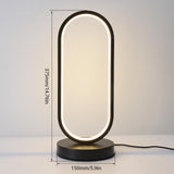 1 x RAW Customer Returns POYO Dimmable Touch Control Table Lamp Oval Shaped Modern Bedside Lamp With 3 Colors Of Led Lights Small Black Decorative Lamp For Home, Living Room - RRP €40.33