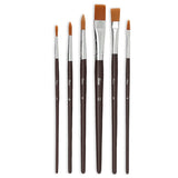 1 x RAW Customer Returns Brush set artist brush school brush for painting canvas with acrylic paints oil paints watercolor paints, painting brush set with wooden handles 3 pieces flat brushes  - RRP €8.36