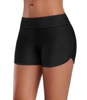 1 x RAW Customer Returns Attraco women s swim shorts, UV protection swim shorts, beach bikini bottoms, quick-drying swim shorts, summer water sports, black, M - RRP €24.19