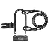 1 x RAW Customer Returns U-lock bicycle, Sportneer bicycle lock - 16 mm heavy bicycle U-lock with 1.5 m cable for racing bikes, mountain bikes, e-bikes, folding bikes with holder, 2 keys - RRP €20.16