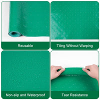 8 x Brand New AMFUN reptile carpet, 45 x 200cm PVC reptile bedding for terrarium, non-slip liner climbing mat for lizards, chameleon, turtle, iguana, snake, bearded dragon green  - RRP €163.2