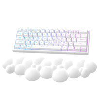 1 x RAW Customer Returns Attack Shark White Cloud Soft Comfortable Keyboard Wrist Rest, Non-Slip Ergonomic Desk Wrist Rest for Full Size Mechanical TKL Gaming Keyboard, 15.2 x 4.4 x 1.2 inch Wrist - RRP €20.18