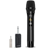 1 x RAW Customer Returns Bietrun UHF Karaoke Microphone Wireless Microphone Metal Digital Display Wireless Microphone with Rechargeable Receiver for Karaoke Party KTV Outdoor Performance etc, Black - RRP €36.95