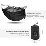 1 x RAW Customer Returns Grassman Hammock Outdoor with Mosquito Net for 2 People Portable, Ultralight Travel Camping Hammock with Mounting Set Double Hammock for Trekking Cycling Fishing Garden Beach, 300x200cm - RRP €27.22