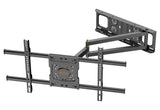 1 x RAW Customer Returns TV wall mount with 650mm long arm WHYFONE TV mount wall swivel mount full movement tiltable rotatable corner holder for 32-70 inch flat curved TVs up to 35kg, VESA 600x400mm - RRP €60.58