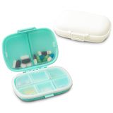 27 x Brand New 2 Pieces Daily Pill Box. Mini Pocket Pill Box. Double Layer 8 Compartment Weekly Pill Box. Travel Pill Box for Daily Storage of Vitamins, Pills White Blue  - RRP €185.76