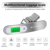 1 x RAW Customer Returns Luggage Scale, Digital Suitcase Scale, Luggage Scale, Portable Hanging Scale LCD Display with Hook, 110 lb 50KG, Kitchen Portable Hanging Scale with Backlight and Tare Function for Travel Kitchen - RRP €8.69