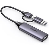 1 x RAW Customer Returns UGREEN Video Capture Card, 4K HDMI to USB C A Capture Card, 1080P Video Grabber for Gaming, Recorder, Live Streaming, Compatible with Switch PS5 PS4 Xbox TV Stick Camera Laptop iPad Mac Mobile Phone - RRP €20.96