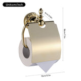 1 x RAW Customer Returns CASEWIND toilet roll holder gold, toilet paper holder wall mounting, wall toilet paper holder with lid brass for drilling - RRP €28.22