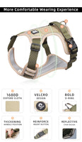 9 x Brand New BT Bear Multipurpose Dog Harness, Oxford No Pull Reflective Safety Adjustable Vest with Handle Easy On and Off for Small Dogs Medium Large Dogs Khaki, L  - RRP €183.6