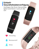 1 x RAW Customer Returns TOOBUR Fitness Tracker Activity Tracker with Heart Rate Monitor Sleep Tracker 14 Sports Modes Sports Watch Ip68 Waterproof Pedometer Bracelet Compatible Android IOS Fitness Watch for Women - RRP €39.82