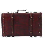 1 x RAW Customer Returns Portable Antique Suitcase, Suitcase Photography Props Craft Suitcase Vintage Decorative Suitcase Wooden Suitcase Suitcase Storage Decoration Box Ornament - RRP €55.61