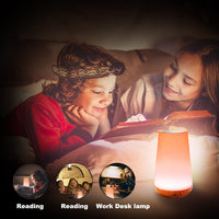 1 x RAW Customer Returns MIAROZ Bedside Lamp Led, Bedside Lamps for Children with Remote Control and Timing Function 13 Colors and LED Table Lamp Wireless for Bedroom Rechargeable - RRP €16.74