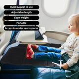 2 x RAW Customer Returns DQZSY airplane seat extension for children, 79 x 44 cm airplane footrest, seat extension for children, airplane foot hammock travel footrest, for short-haul flights black  - RRP €40.32