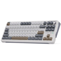 1 x RAW Customer Returns iLovBee B87 Gaming Keyboard Wireless 75 , Gasket Mechanical Keyboard RGB, QMK VIA Bluetooth 2.4G USB-C with Button PBT Keycaps US Layout TKL, Hot Swap Linear Aster Switch, Taupe - RRP €89.99