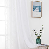 1 x RAW Customer Returns MIULEE Set of 2 Curtains Voile Morocco Curtain Sheer with Eyelets Transparent Look Curtains Eyelet Curtain Living Room Window Curtain Airy Translucent Decorative Curtain for Bedroom 260 x 140cm H x W  - RRP €28.79