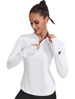 1 x RAW Customer Returns PINSPARK T-Shirt Women s Training Top Sports Top Crop Top Hiking Shirt Running Workout Sports Shirt Lightweight Yoga Training Long Sleeve Shirts White XXL - RRP €19.15