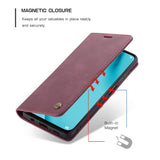 1 x RAW Customer Returns JMstore case compatible with Huawei P30 Pro, leather flip protective case wallet cell phone case with credit card stand function red  - RRP €21.6