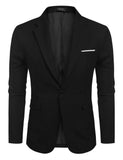 1 x RAW Customer Returns COOFANDY Men Sakko Sporty Leisure Blazer Regular Fit Casual Suit, Dunkles Schwarz, XXXL - RRP €71.59