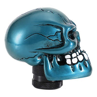 1 x RAW Customer Returns Fydun Gear Shift Knob, Skeleton Skull Head Gear Shift Knob Manual Shift Knob Cover blu  - RRP €16.81