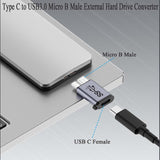 1 x RAW Customer Returns QIANRENON 10Gbps USB C Female to Micro B Male Data Charging Adapter Type C to USB3.0 Micro B External Hard Drive Converter for External Hard Drives SSD Drives Tablet Digital Camera Laptop 2 Pieces - RRP €11.09