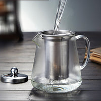 1 x RAW Customer Returns TAMUME Glass Teapot with Stainless Steel Strainer for Easy Pouring 750ML  - RRP €20.06