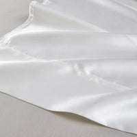 1 x RAW Customer Returns Jemiipee French Satin Sheet Set Solid Color 135x190x36 cm - Fitted Sheets, Top Sheet, 2 Pillowcases - Satin Bed Linen 4 Pieces - Ivory - RRP €40.66