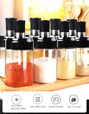 1 x RAW Customer Returns LOYUYU Kitchen Glass Spice Jars Spice Box Set of 6, Spice Pots Spice Jars with Spoon, Oil Bottle Honey Jar Dispenser, Airtight Cap Transparent 8.45oz  - RRP €20.4