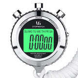 1 x RAW Customer Returns LAOPAO Stopwatch, 1 100 Seconds Precision 2 Pieces Memory Data Daily Waterproof Electronic Digital Chronograph Timer with Light Function Mute Function for Sports Referee Trainers - RRP €27.97