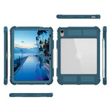 1 x RAW Customer Returns MRUOZRUI Case for iPad 10th Generation Waterproof Shockproof Drop Proof Full Body Protective Case with Built-in Screen Protector, Pencil Holder, Kickstand, Shoulder Strap Teal - RRP €32.99