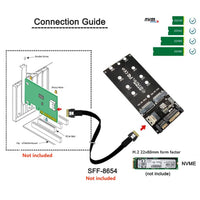 1 x RAW Customer Returns chenyang M.2 NVME PCIE SSD to SFF-8654 NGFF SATA SSD to SATA 2 in 1 Combo Adapter for Mainboard NVEM SSD to SATA does not work.  - RRP €22.88