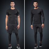 1 x RAW Customer Returns JULY S SONG Sportswear for Men Compression 5pcs Set Fitness Clothing Tracksuit Men Elastic Sportwear Gym Running Outfit Outdoor - RRP €41.99