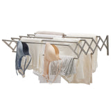 1 x RAW Customer Returns YOUDENOVA wall-mounted clothes dryer, extendable wall dryer with 7 rods, space-saving drying rack for laundry room, metal towel holder for bathroom, 42-80 x 59 x 19cm, silver - RRP €36.99