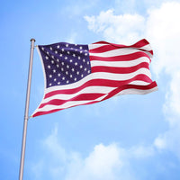 1 x RAW Customer Returns FLAGBURG American Flag 150 x 240cm America Flag with Brass Eyelets, Vivid Color, Canvas Header and Double Stitched Suitable Durable USA Flag for Outdoors and Indoors - RRP €20.12