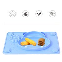 4 x Brand New ORTAVA Plate With Suction Cup, Plate With Suction Cup Children, Baby Plate With Suction Cup, Children s Plate With Suction Cup, Children s Plate, Plate Suction Cup Baby, Baby Plate, Suction Cup Plate Baby Blue  - RRP €31.52