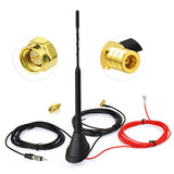 1 x RAW Customer Returns Eightwood Active DAB DAB Antenna Car Digital Radio FM AM Combination Roof Antenna Car Antenna with Amplifier with SMB SMA Plug DIN Adapter Car Radio Vehicle Splitter Amplifier 5M - RRP €41.99