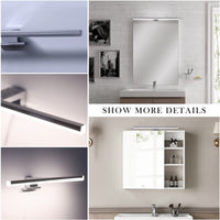 1 x RAW Customer Returns DILUMEN LED mirror light with switch, 40CM mirror light bathroom 800lm 10W 4000K neutral white, mirror lamp bathroom lamp 230V, cabinet light, make-up light, mirror lighting, IP44 waterproof - RRP €26.21