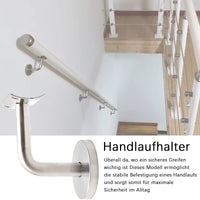 1 x RAW Customer Returns Handrail, Handrail Fixing, for Stair Railings, Wooden Wall Bracket with Cover Rose 6 Pieces  - RRP €20.16