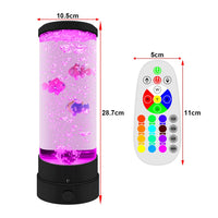 1 x RAW Customer Returns ALEENFOON Fish Lava Lamp Aquarium Bubble Light Lamp with Fish, Aquarium Mood Lamp with Remote Control for Decoration USB Color Night Decoration - RRP €31.99