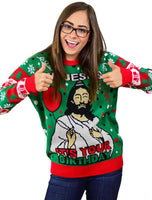 1 x RAW Customer Returns Shirtgeil Ugly Christmas Knitted Sweater Men Women Go Jesus It s Your Birthday Sweater Large - RRP €43.0