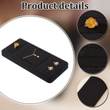 1 x Brand New PH PandaHall Microfiber Jewelry Tray, Black Jewelry Necklaces Storage Tray Earrings Rings Showcase Jewelry Display Stand for Online Retail Store - RRP €50.89