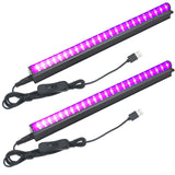 2 x RAW Customer Returns Eleganted Black Light Tube 2pcs 5W USB UV LED Black Light Lamp 395nm Black Light Bar Light Effect Party Light Stage Lighting with Switch for Halloween Club Party Disco - RRP €36.28