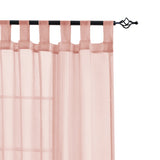 1 x Brand New TOPICK Voile Curtains with Loops Sheer Curtains Transparent Curtain Gauze Pair of Scarves Window Curtain Living Room Bedroom Kitchen 175 cm x 140 cm H x W Set of 2 Pink - RRP €34.99