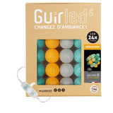 1 x RAW Customer Returns GuirLED - LED string lights with cotton balls with USB - Night light for babies 2 hours - Power adapter 2 A USB 2 A included - 3 intensities - 24 balls 2.4 m - Half ball - RRP €34.99