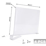 1 x RAW Customer Returns Homtone 4 Pieces 28x20.5x3.3cm Acrylic Shelf Dividers for Cabinets, Clear Shelf Dividers, Cupboards, Shelf Storage and Organization without Drilling Wooden Shelf Dividers - RRP €26.17