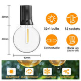 1 x RAW Customer Returns LED fairy lights outdoor power, 20 m fairy lights outdoor light bulbs outside with 32 1 G40 bulbs IP44 waterproof, indoor outdoor fairy lights for weddings, garden, terrace, party - RRP €32.0